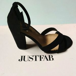 6.5 black block heel sandals